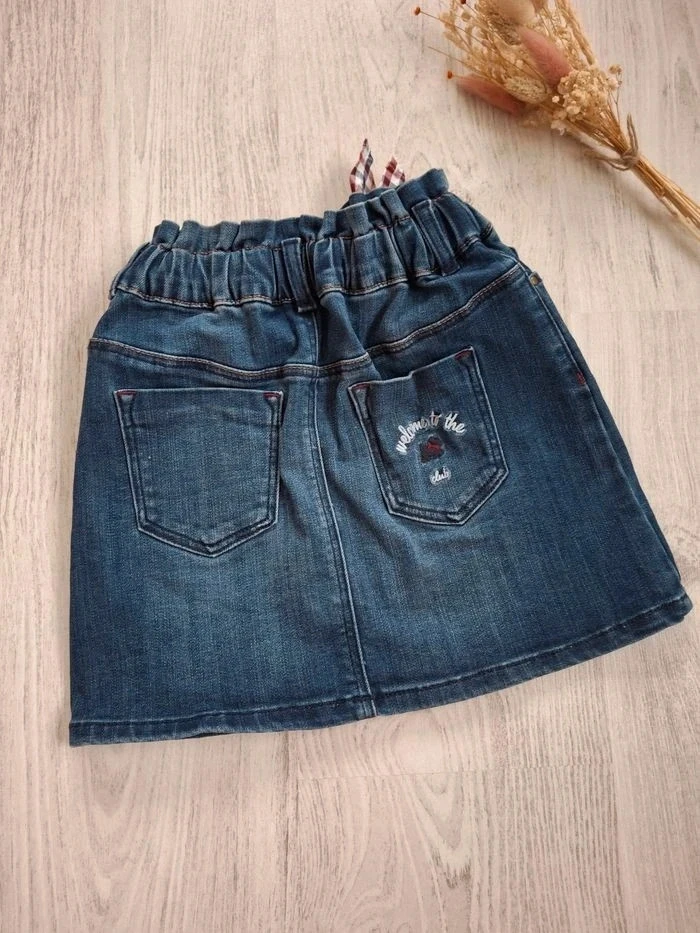 Falda de mezclilla para niña azul con pañuelo extraíble Chipie 6 años - Nueva – photo 10